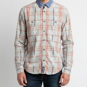 Buffalo David Bitton 100% Cotton Men's Plaid Button Down Shirt